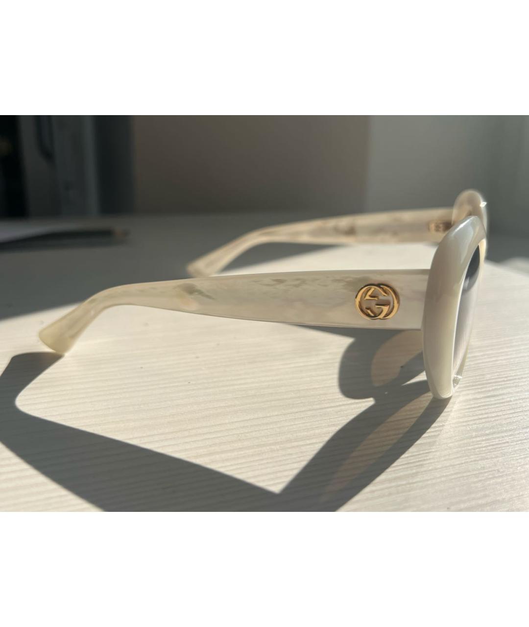 GUCCI Бежевые солнцезащитные очки, фото 3