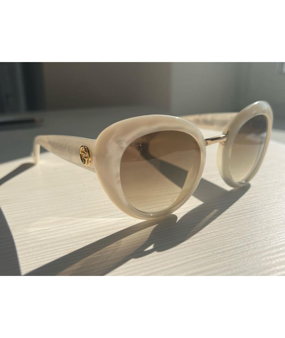 GUCCI Бежевые солнцезащитные очки, фото 2