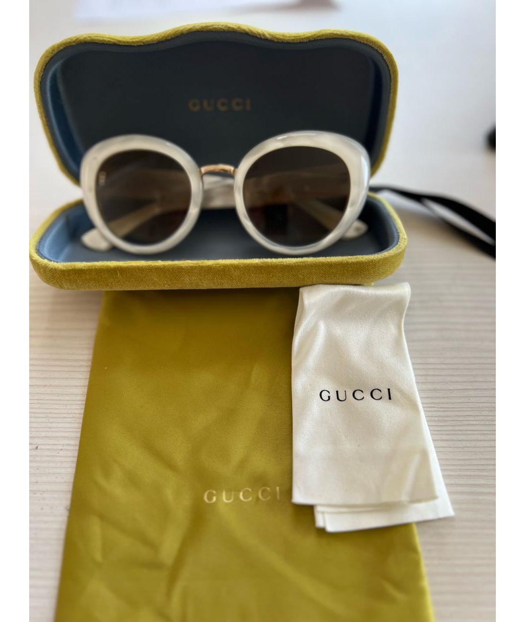 GUCCI Бежевые солнцезащитные очки, фото 4
