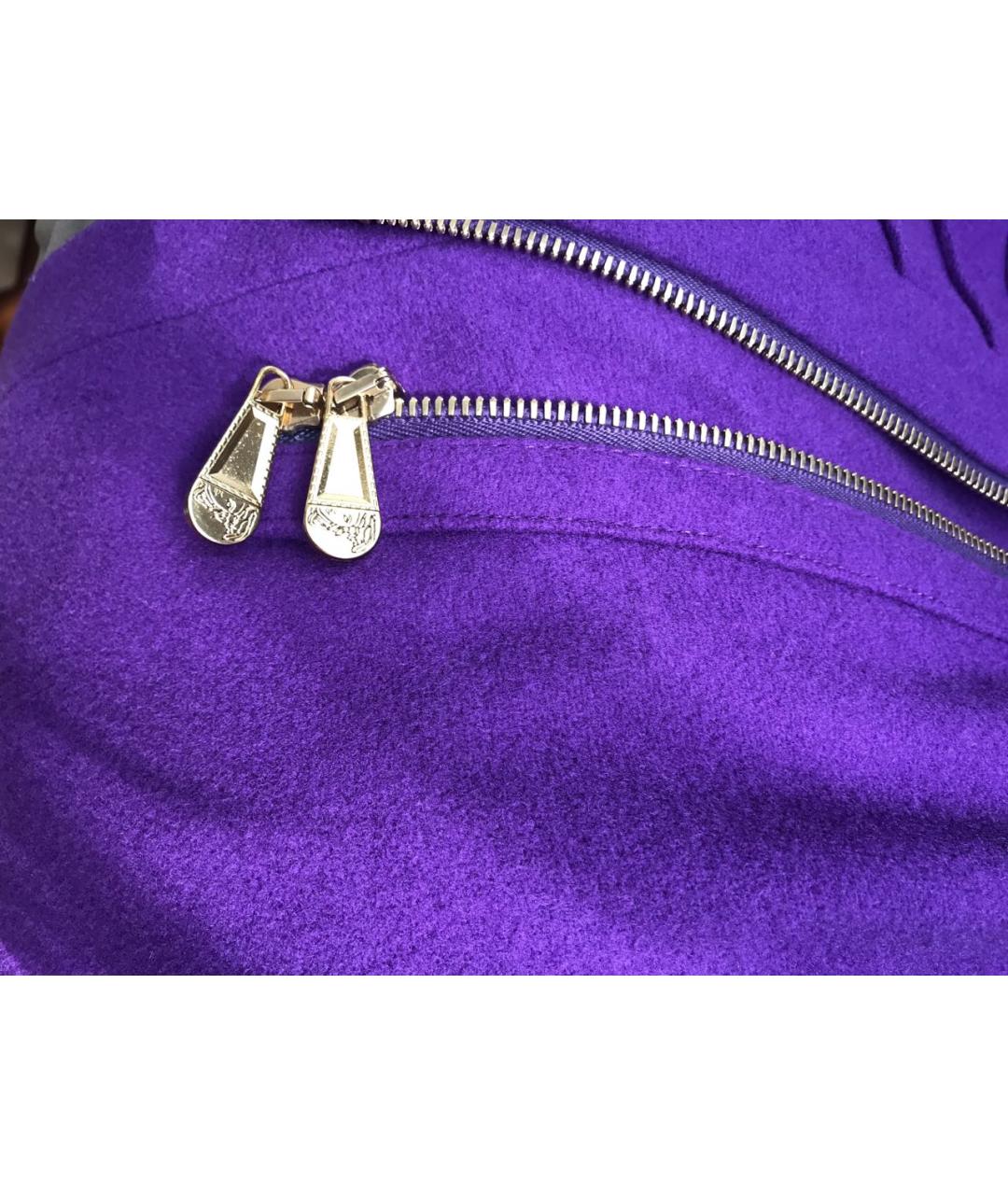 VERSACE COLLECTION Фиолетовое шерстяное пальто, фото 5