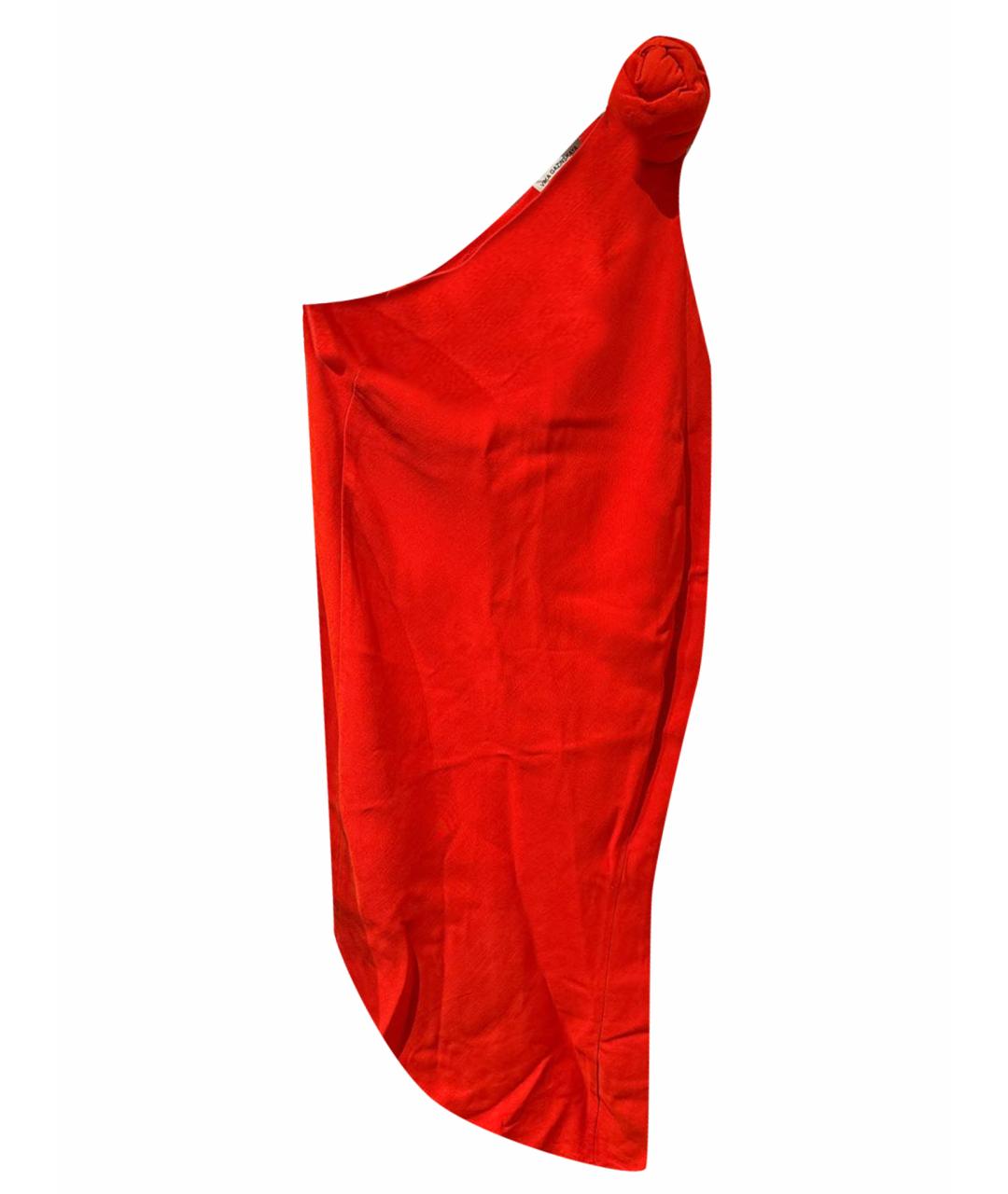 VIKA GAZINSKAYA Красное шелковое коктейльное платье, фото 1
