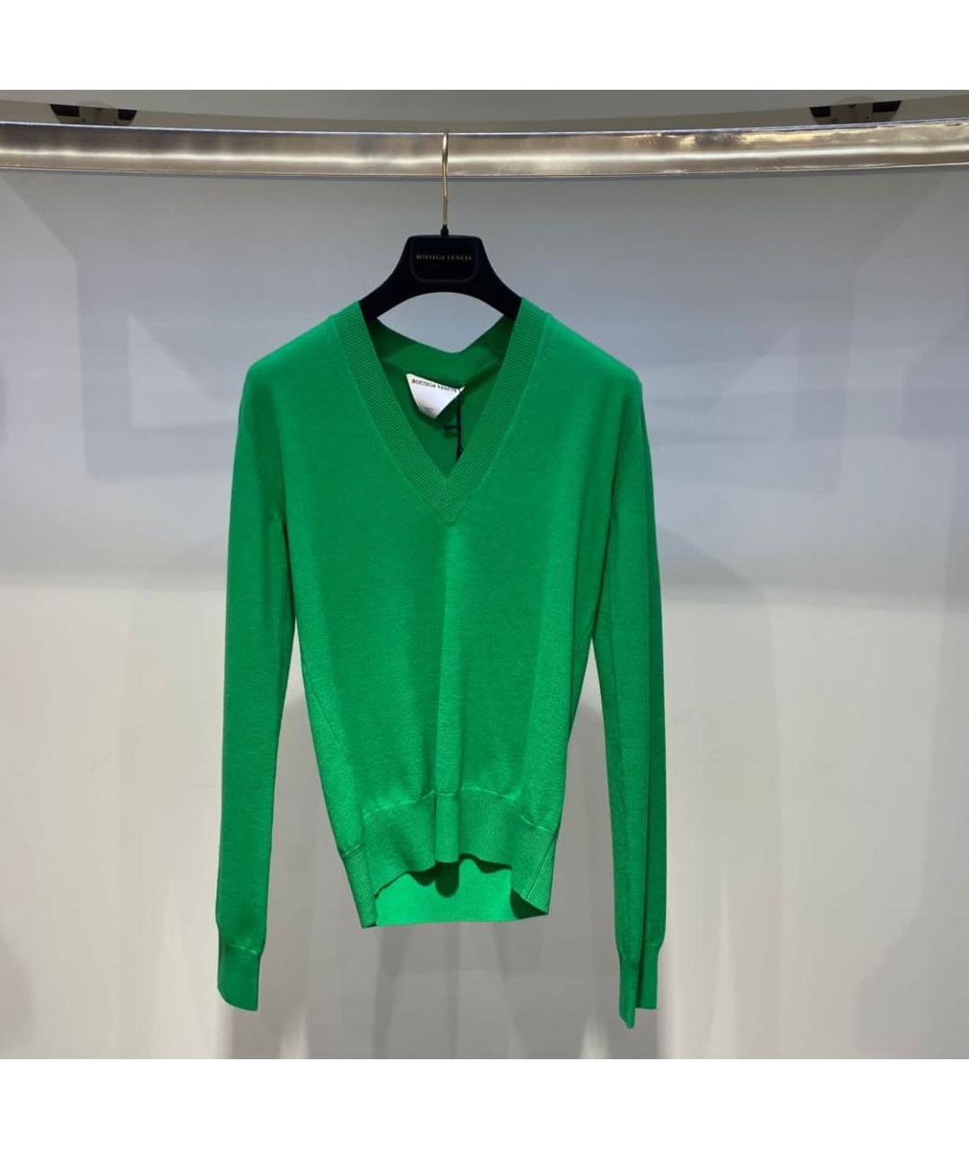 BOTTEGA VENETA Зеленый джемпер / свитер, фото 3