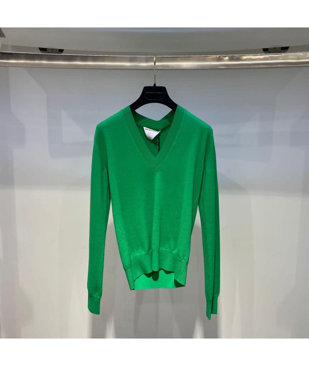 BOTTEGA VENETA Зеленый джемпер / свитер, фото 2