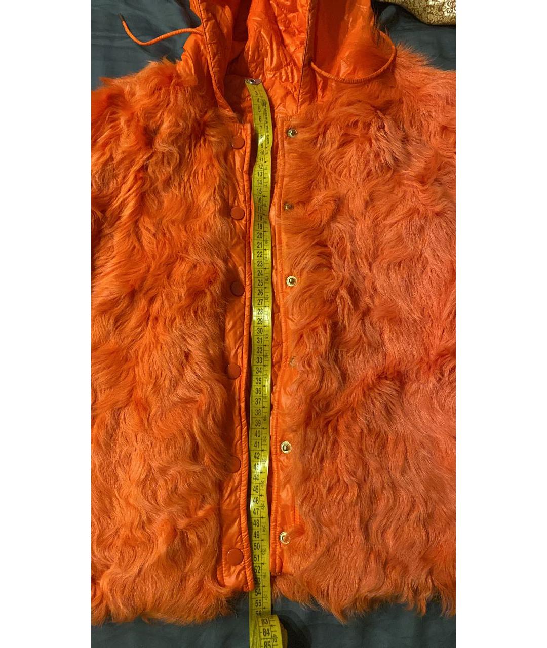 PINKO Оранжевая меховая куртка, фото 5