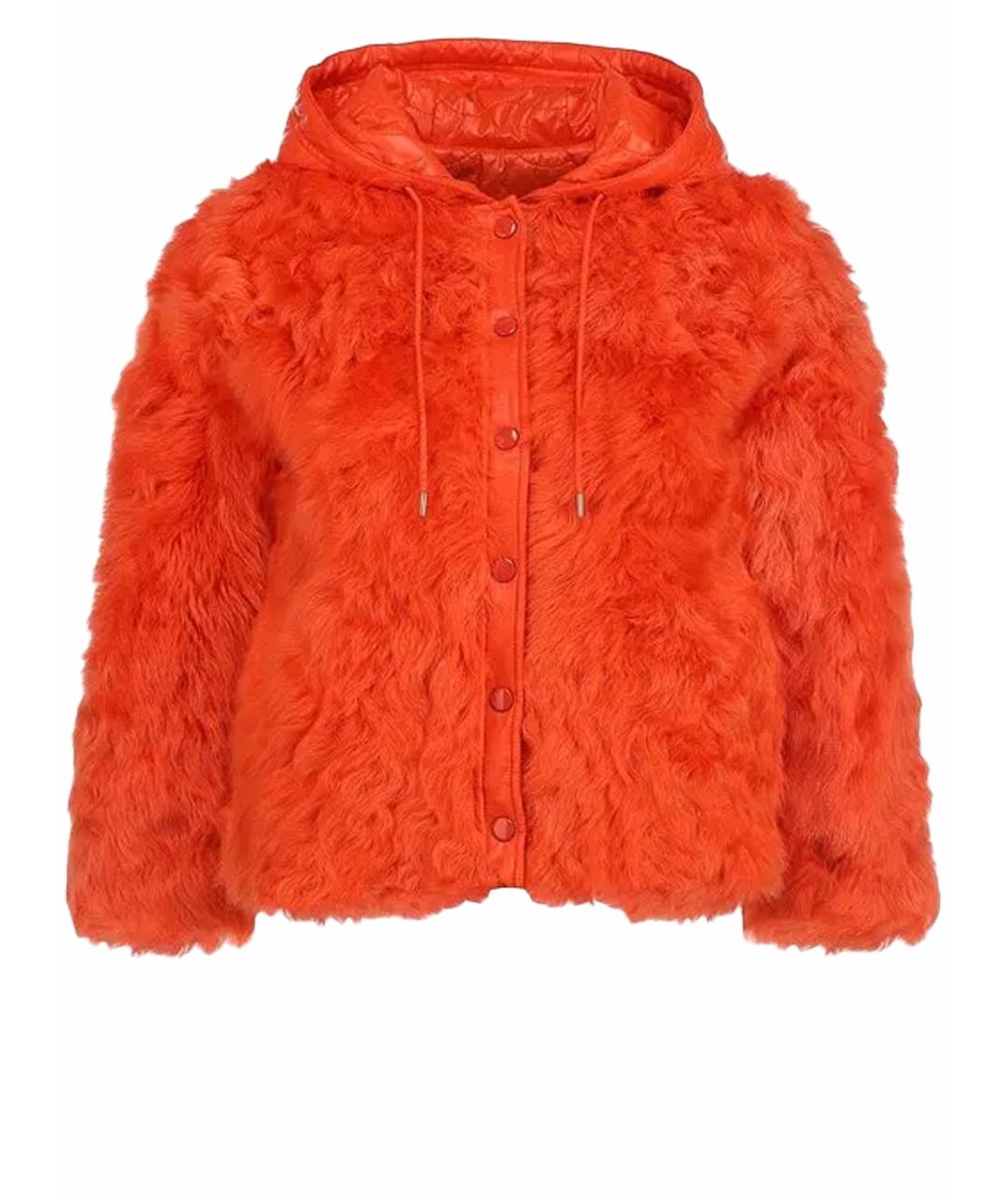 PINKO Оранжевая меховая куртка, фото 1