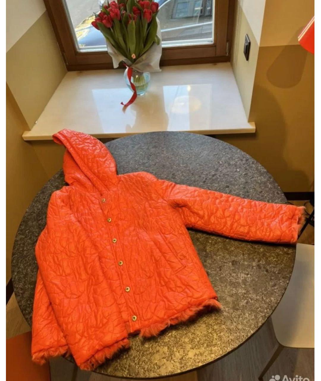 PINKO Оранжевая меховая куртка, фото 2