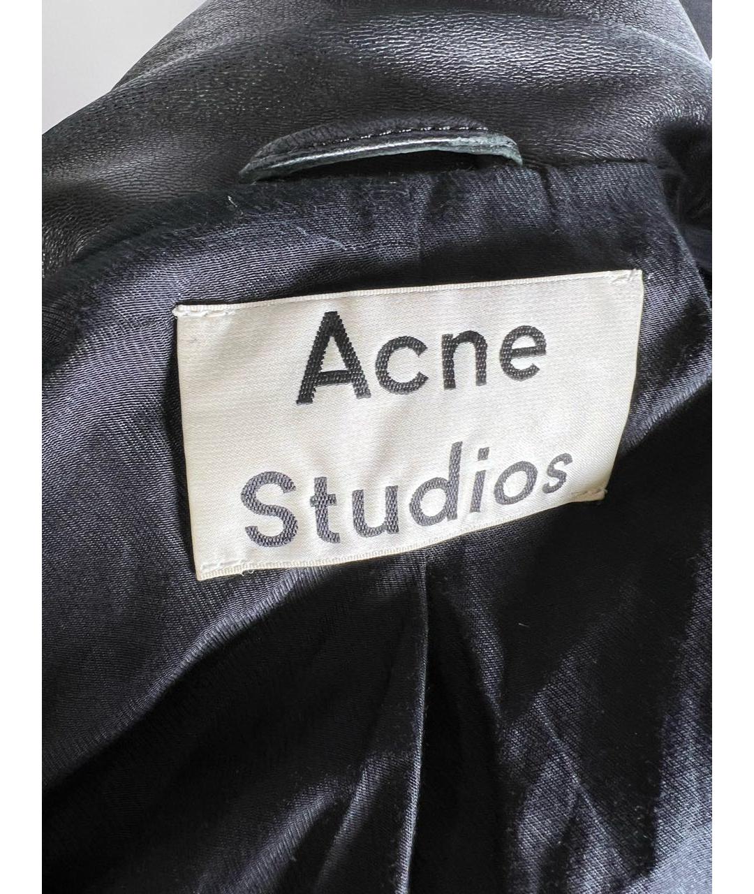ACNE STUDIOS Черная кожаная куртка, фото 5