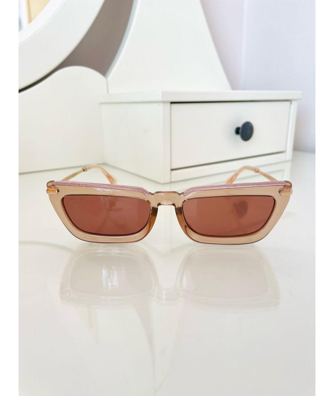 JIMMY CHOO Розовые пластиковые солнцезащитные очки, фото 5