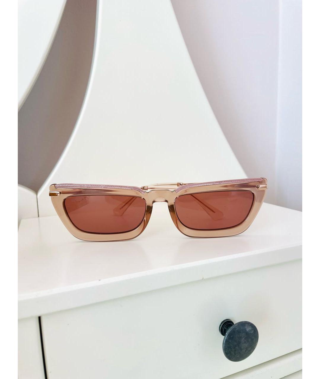JIMMY CHOO Розовые пластиковые солнцезащитные очки, фото 3