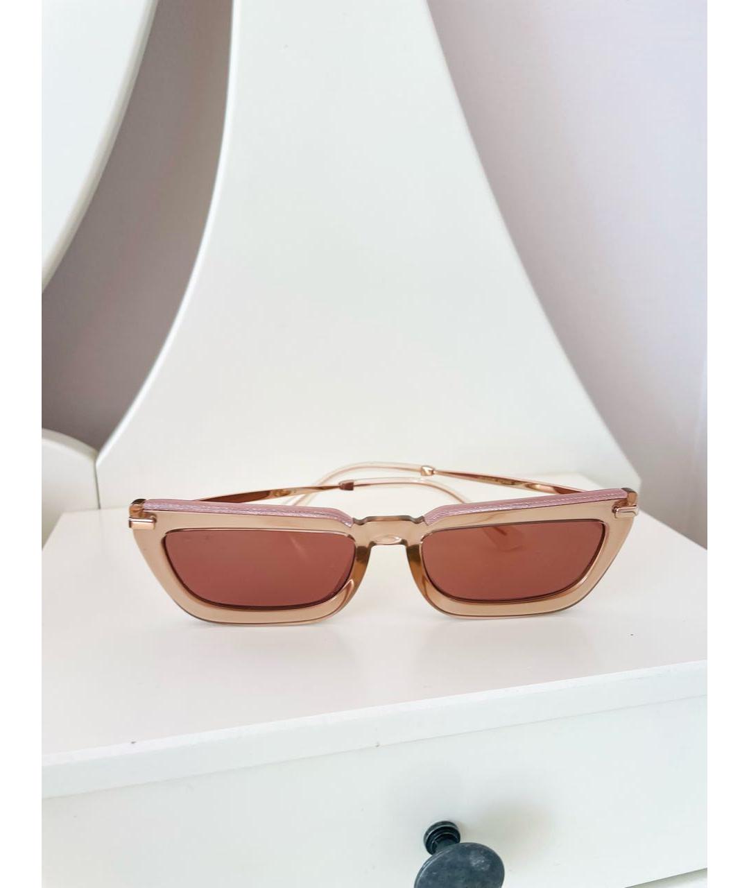 JIMMY CHOO Розовые пластиковые солнцезащитные очки, фото 4
