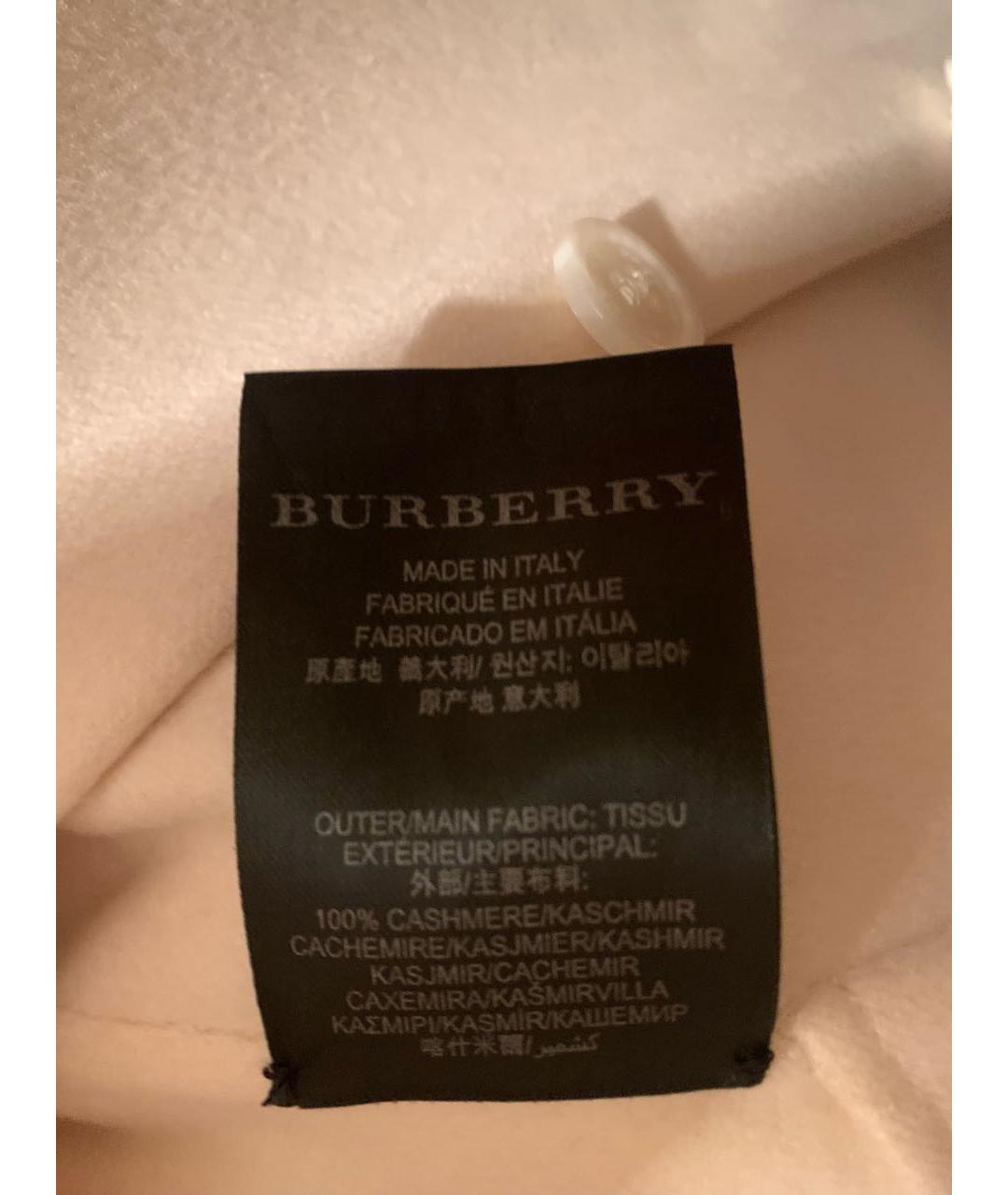 BURBERRY Белое кашемировое пальто, фото 4