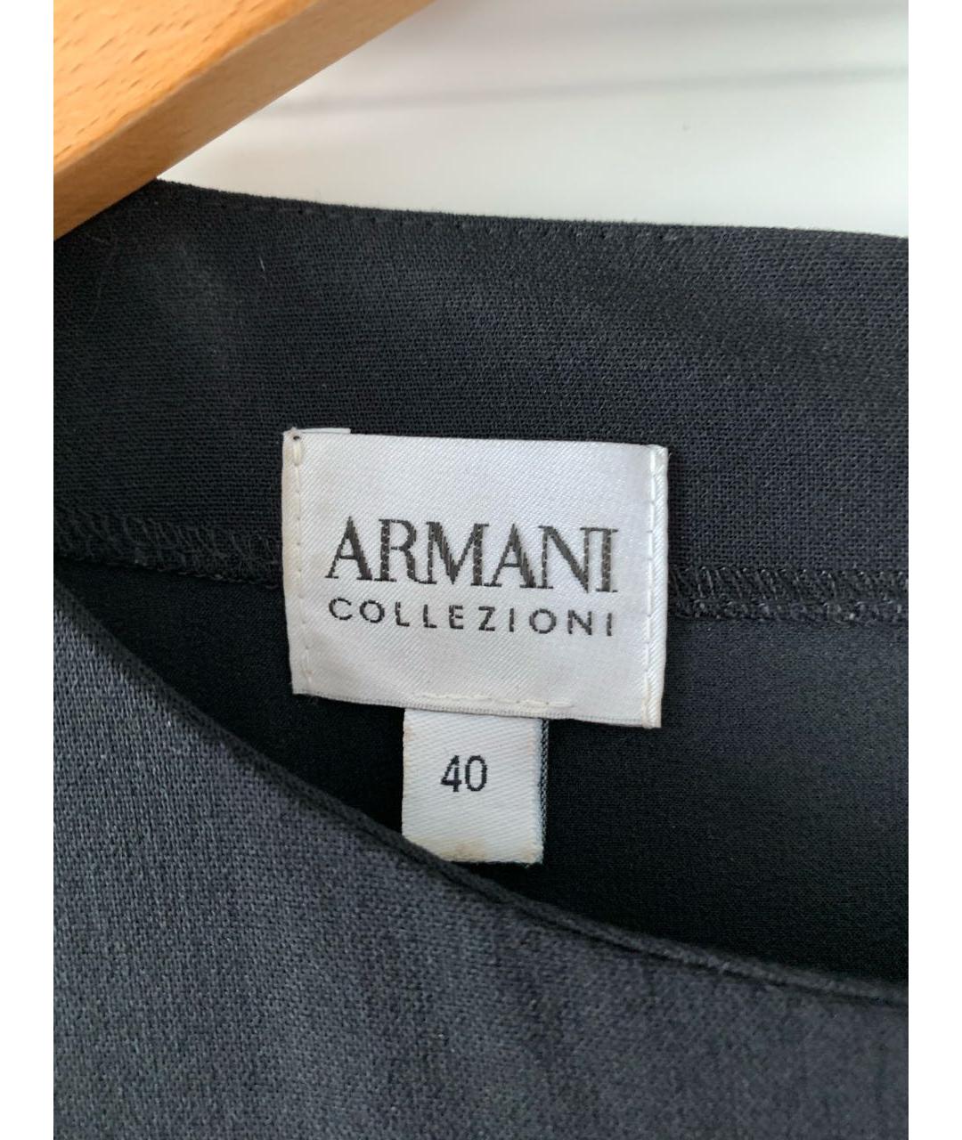 ARMANI COLLEZIONI Черное шерстяное коктейльное платье, фото 3