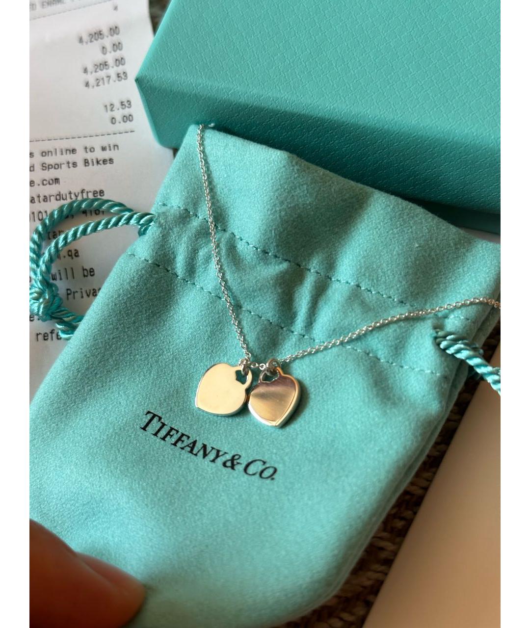 TIFFANY&CO Бордовый серебряный кулон, фото 8