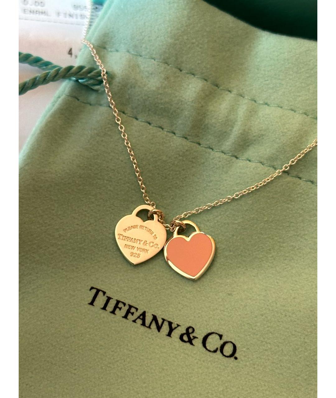 TIFFANY&CO Розовая серебряная цепочка, фото 7