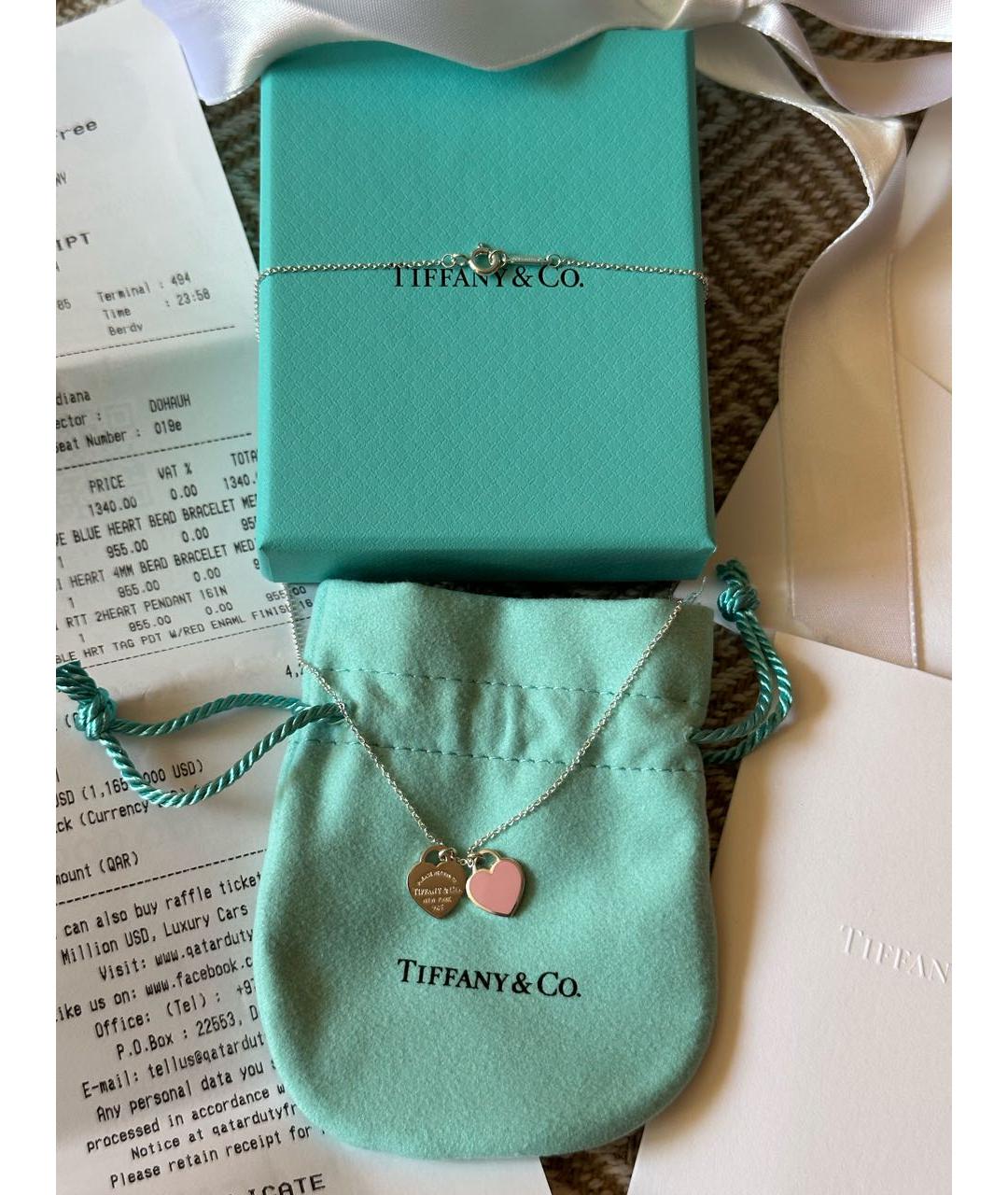 TIFFANY&CO Розовая серебряная цепочка, фото 2