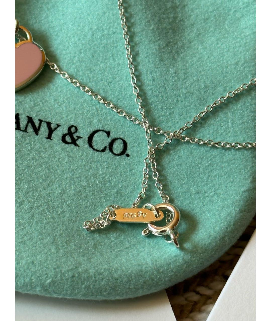 TIFFANY&CO Розовая серебряная цепочка, фото 5