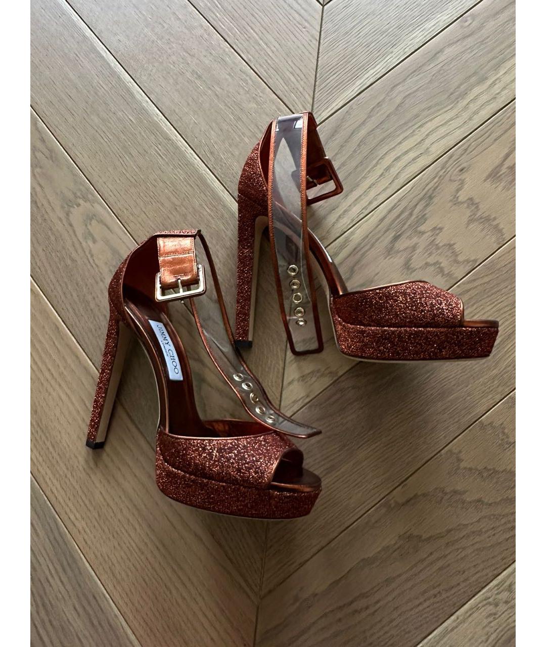 JIMMY CHOO Оранжевое босоножки, фото 2