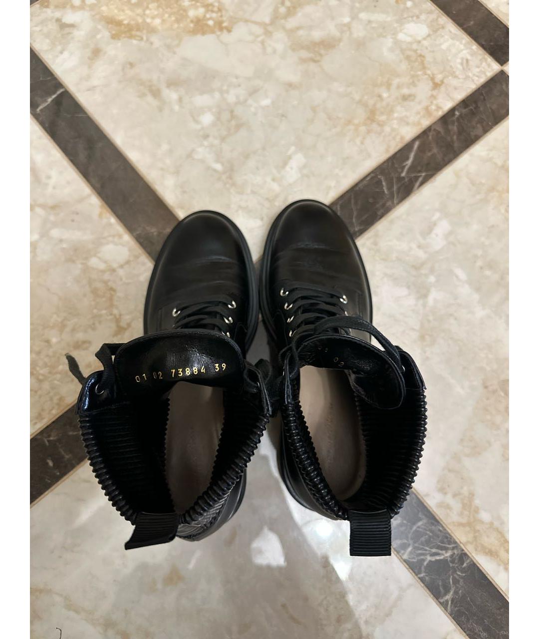 GIANVITO ROSSI Черные кожаные ботинки, фото 3
