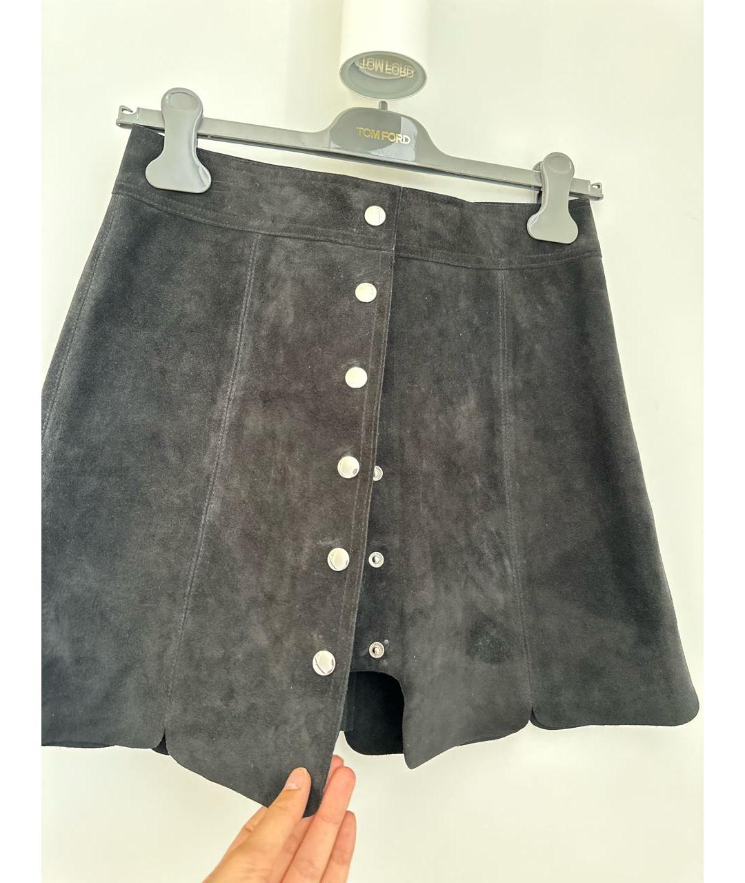 ISABEL MARANT ETOILE Черная замшевая юбка мини, фото 4