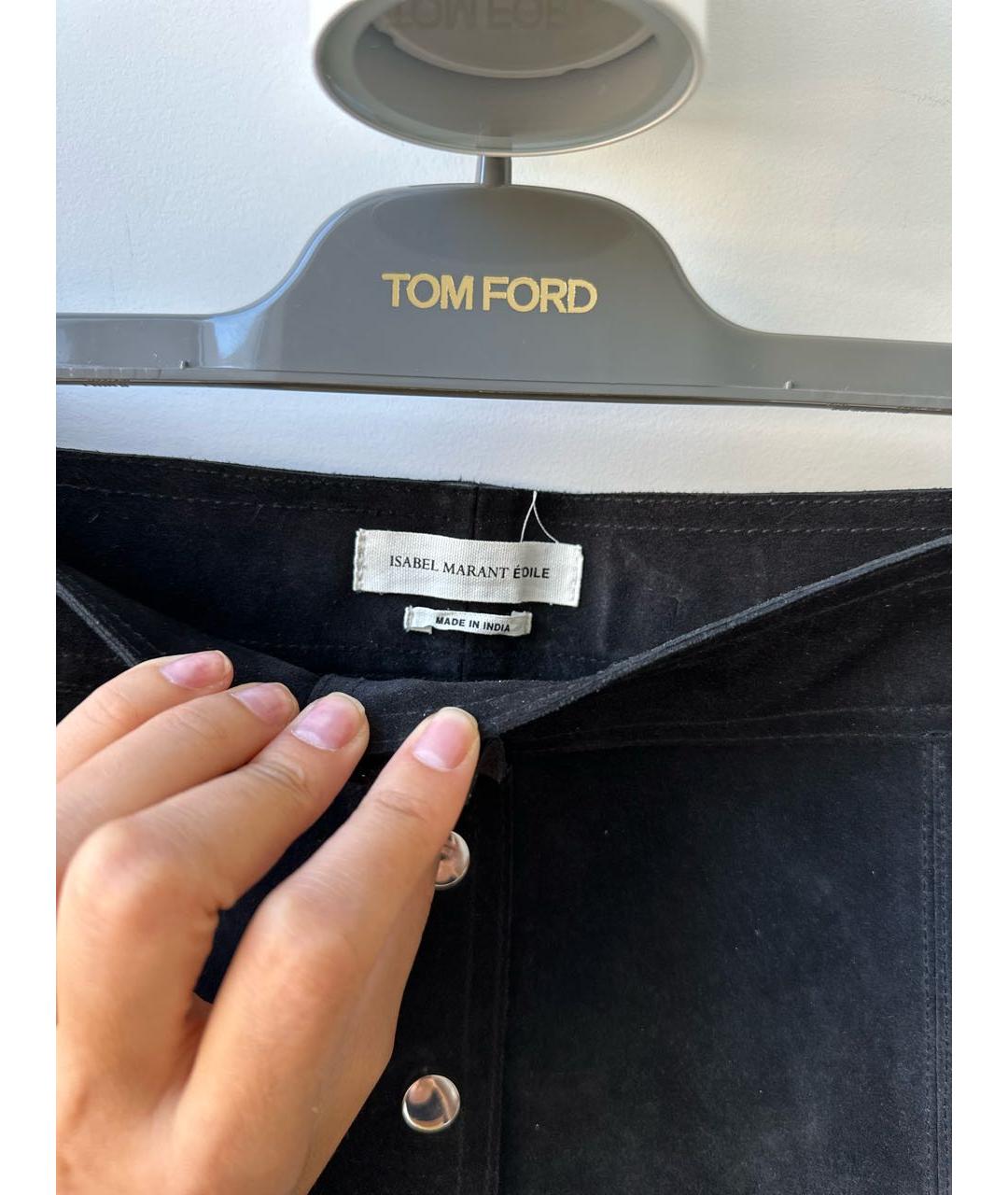 ISABEL MARANT ETOILE Черная замшевая юбка мини, фото 3