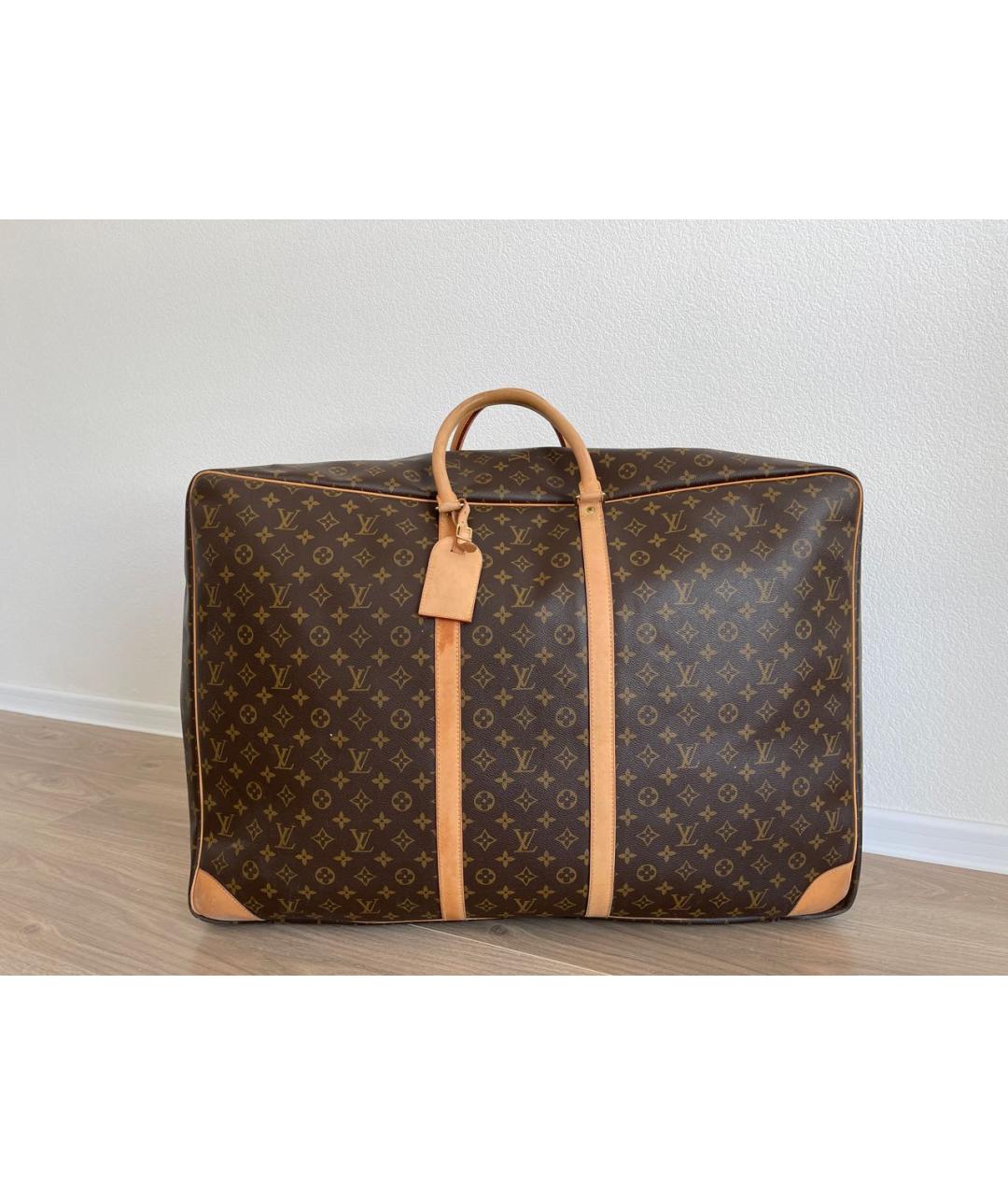 LOUIS VUITTON PRE-OWNED Коричневая кожаная дорожная/спортивная сумка, фото 9