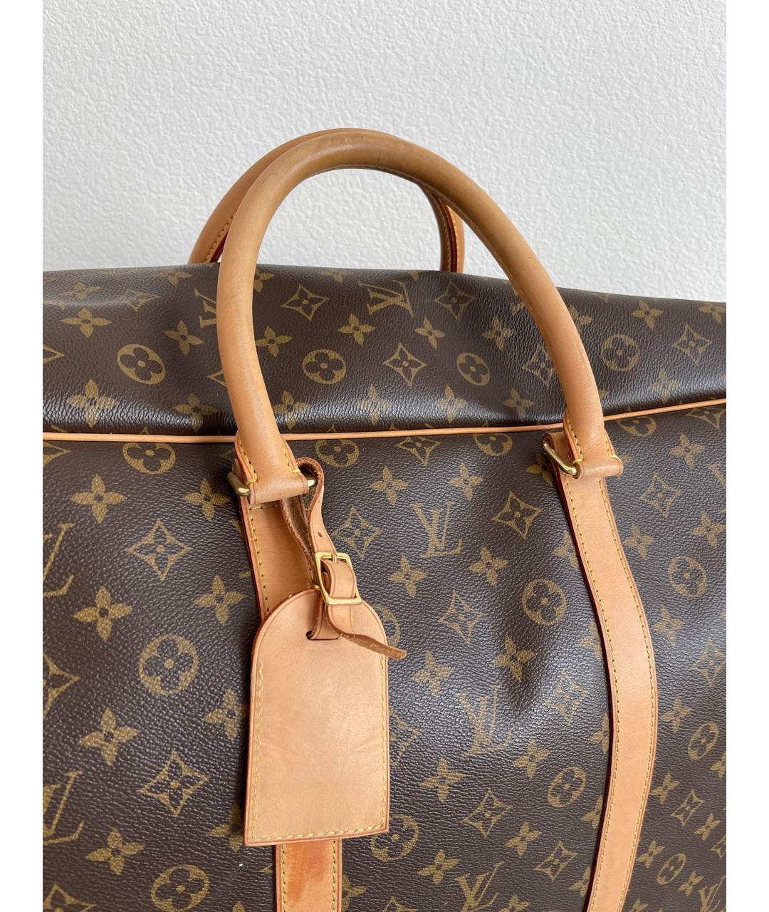 LOUIS VUITTON Коричневая кожаная дорожная/спортивная сумка, фото 2