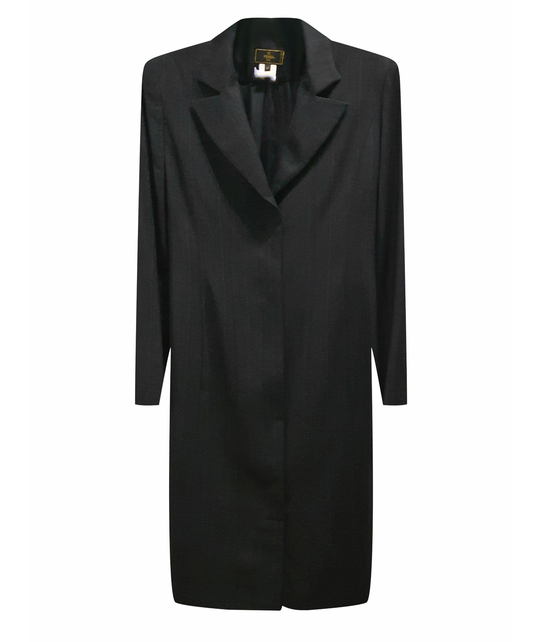 FENDI VINTAGE Черное шерстяное пальто, фото 1