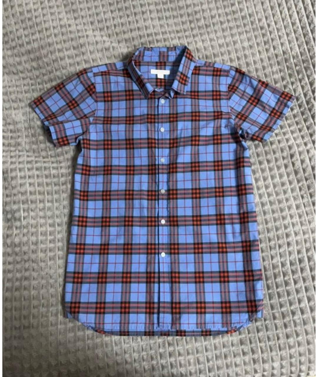BURBERRY Голубая хлопковая детская рубашка, фото 5