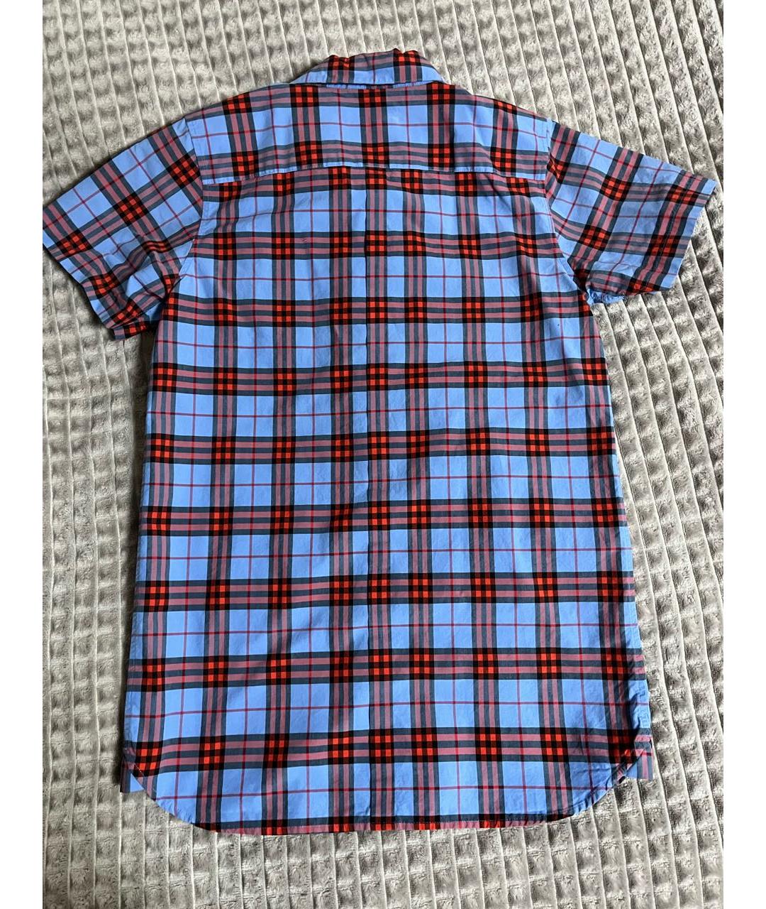 BURBERRY Голубая хлопковая детская рубашка, фото 2