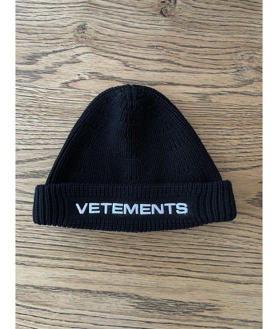 VETEMENTS Черная шерстяная шапка, фото 8