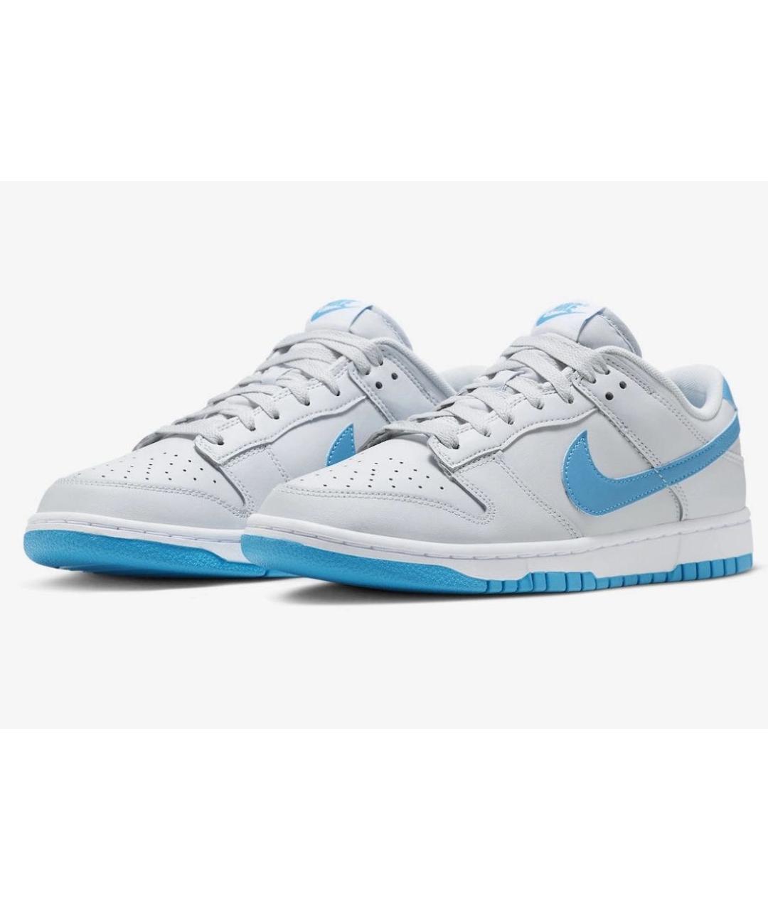 NIKE Серые кожаные низкие кроссовки / кеды, фото 2