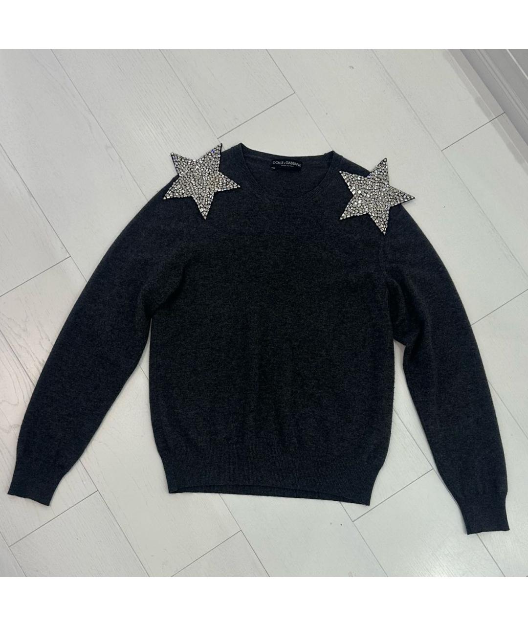 DOLCE&GABBANA Антрацитовый кашемировый джемпер / свитер, фото 8