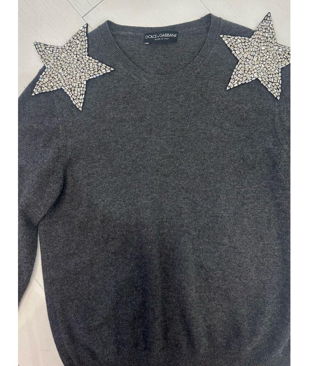 DOLCE&GABBANA Антрацитовый кашемировый джемпер / свитер, фото 2