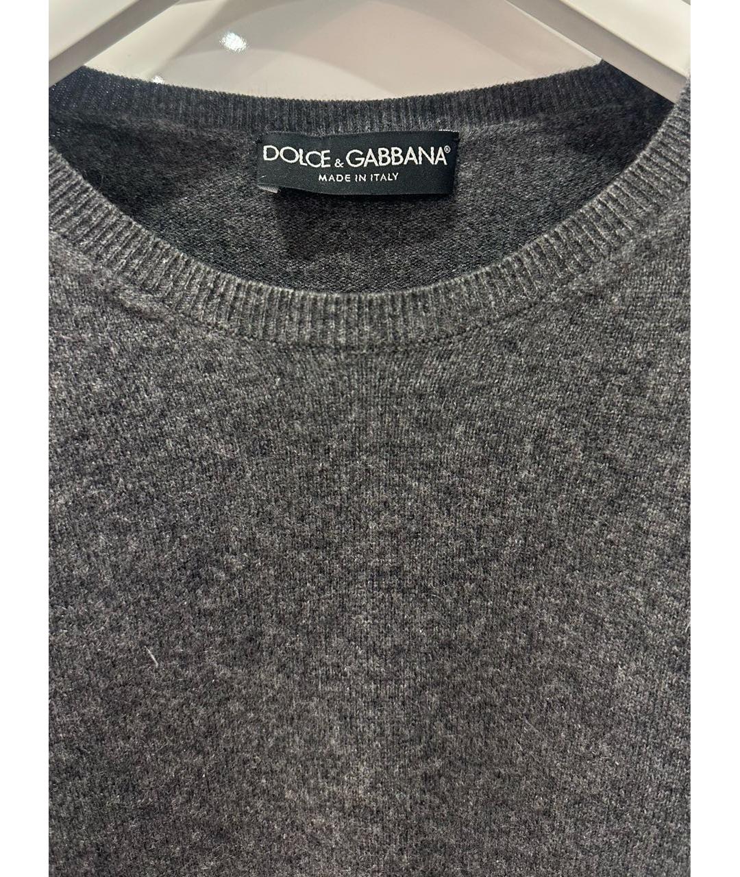 DOLCE&GABBANA Антрацитовый кашемировый джемпер / свитер, фото 7