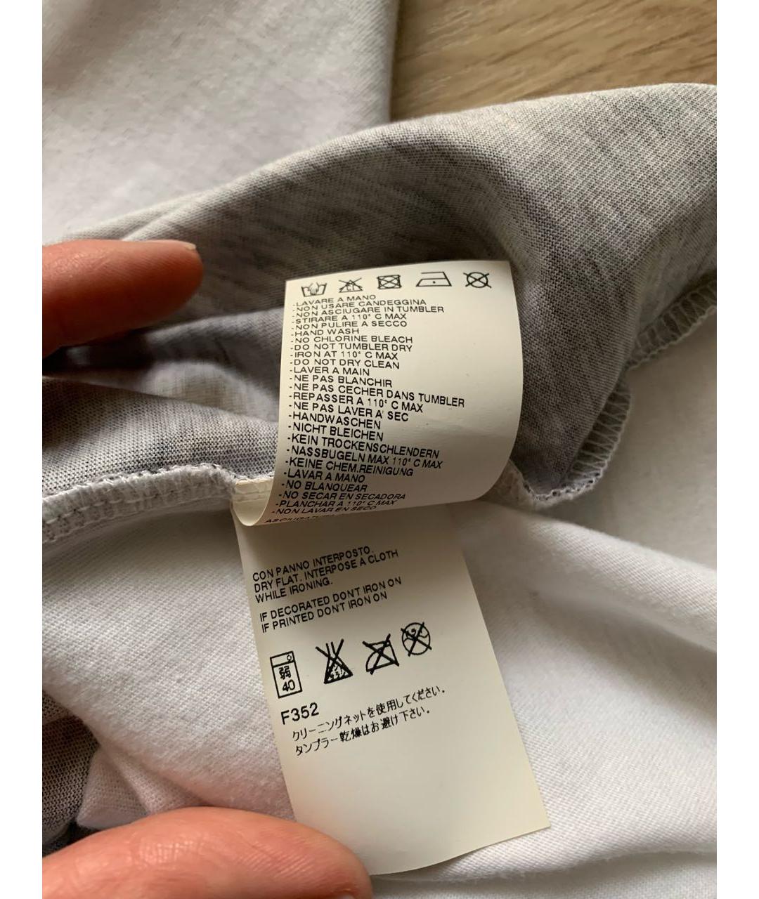 MM6 MAISON MARGIELA Голубая хлопковая майка, фото 4