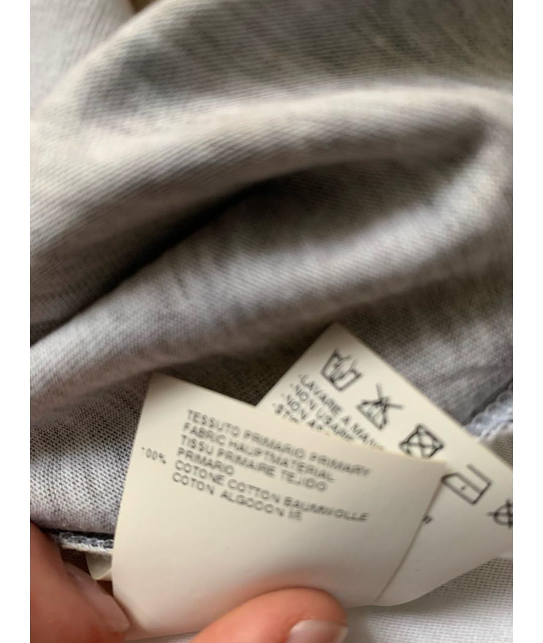 MM6 MAISON MARGIELA Голубая хлопковая майка, фото 5