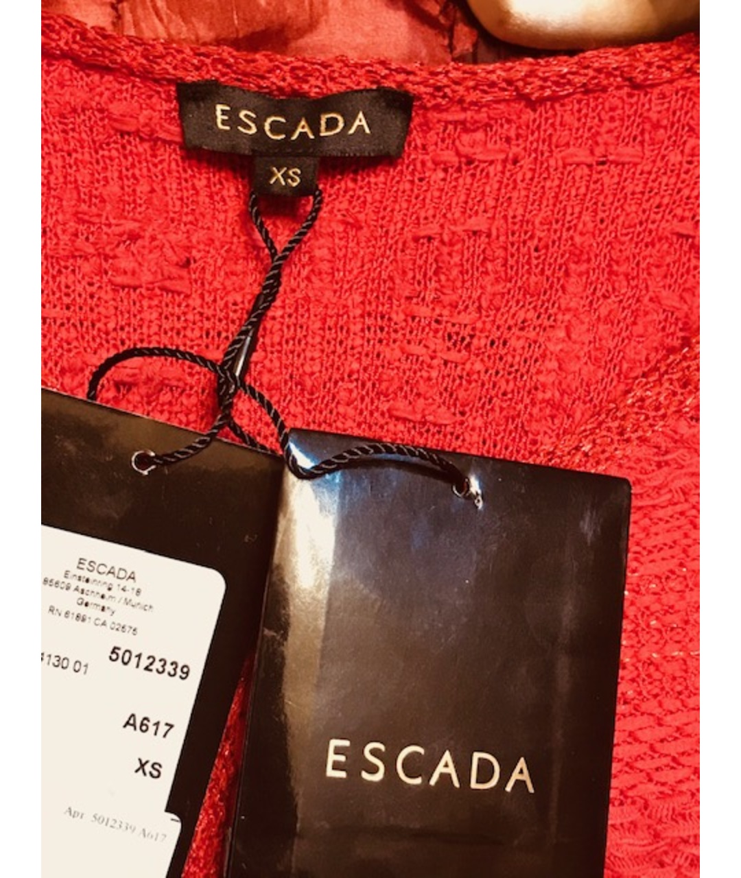 ESCADA Красный хлопко-эластановый жакет/пиджак, фото 8