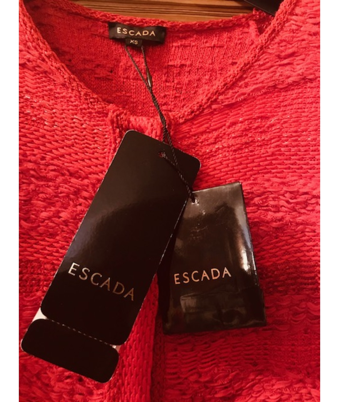 ESCADA Красный хлопко-эластановый жакет/пиджак, фото 3