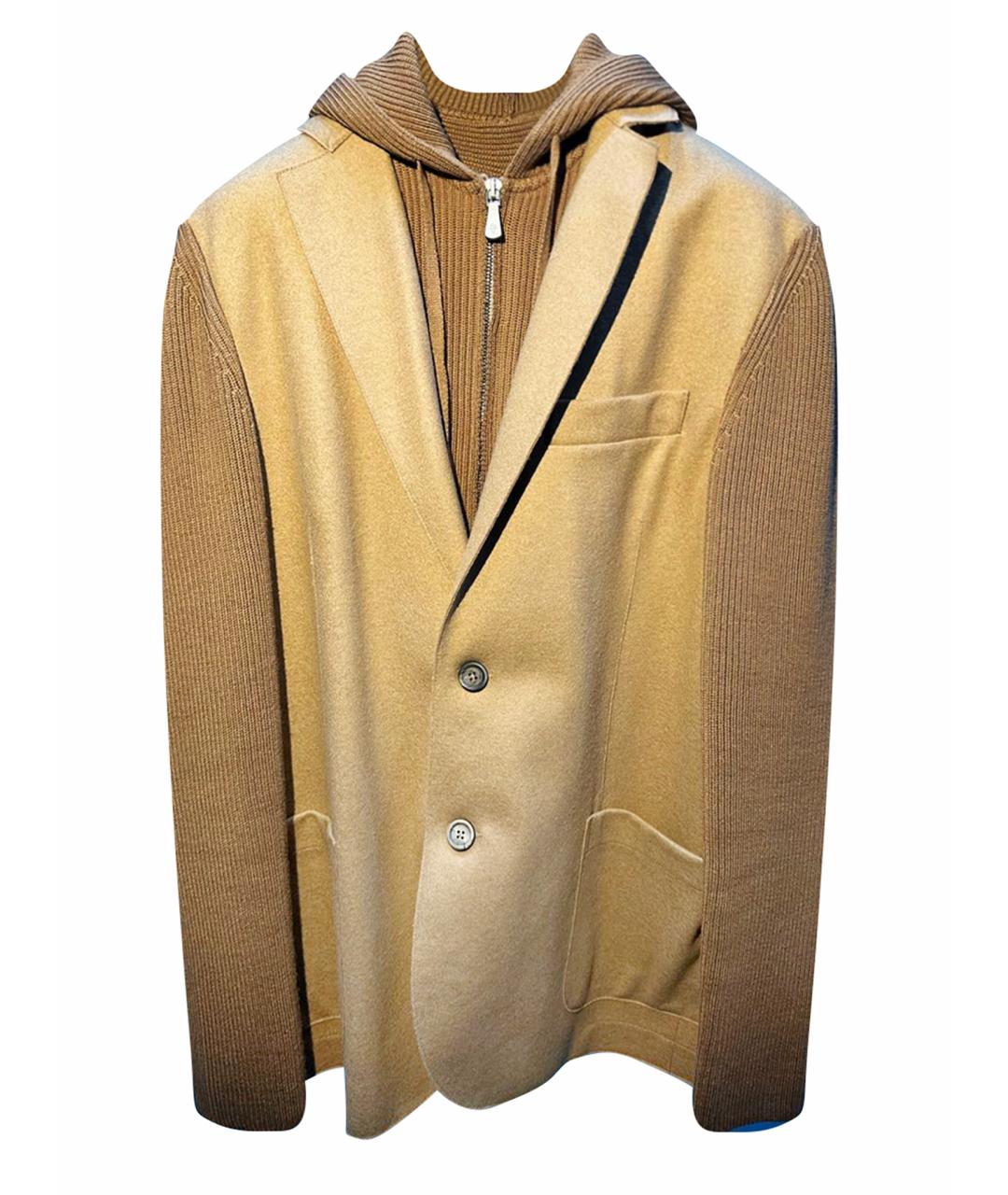 ELEVENTY Коричневый шерстяной пиджак, фото 1