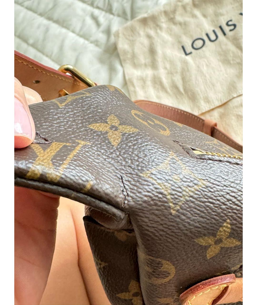 LOUIS VUITTON Коричневая кожаная поясная сумка, фото 3