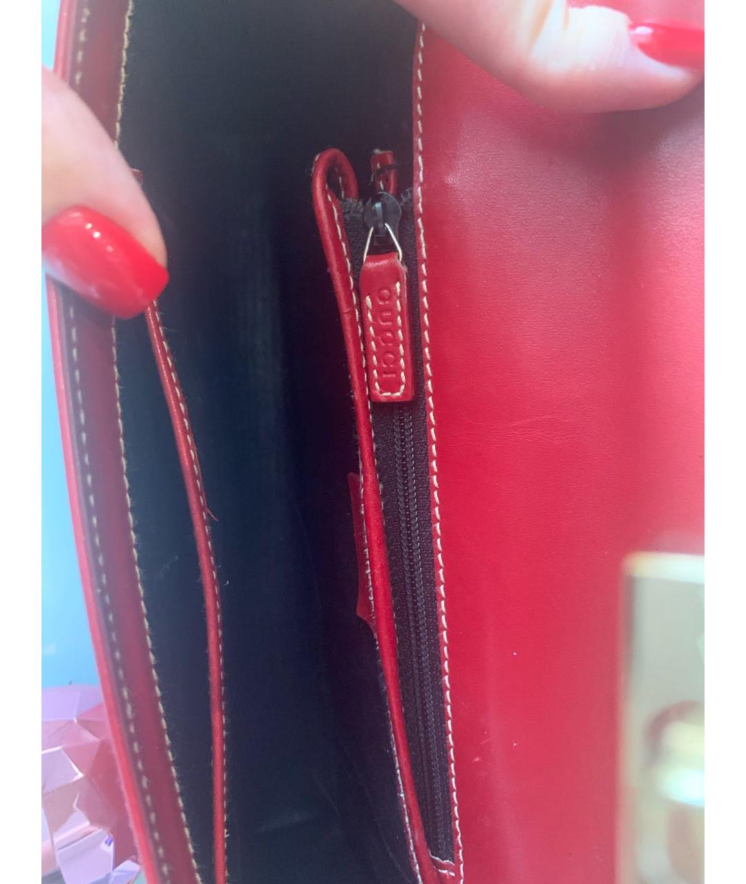 GUCCI Красная кожаная сумка с короткими ручками, фото 4