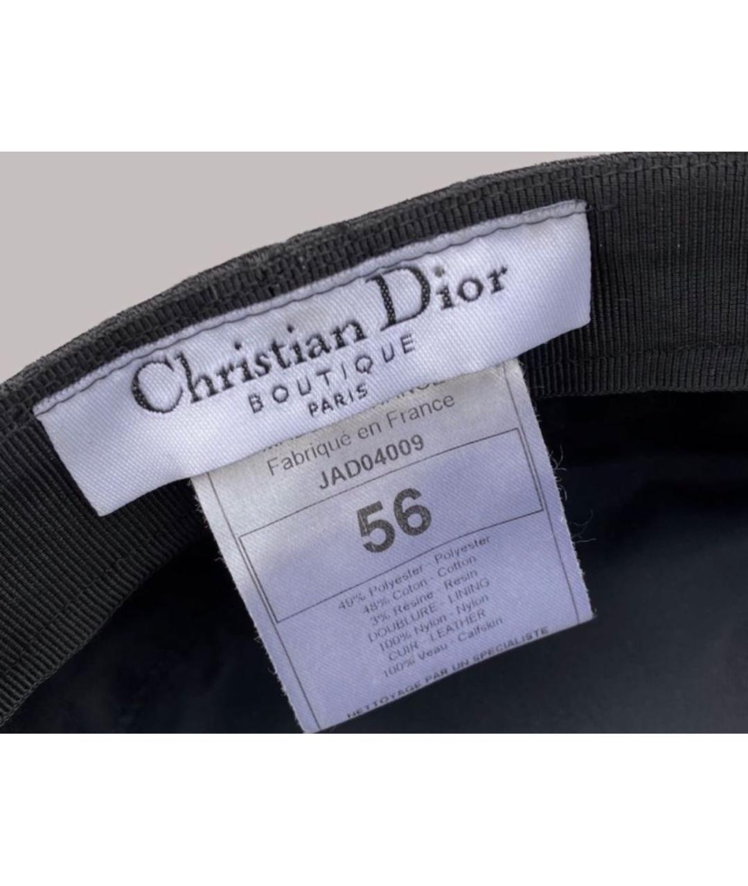 CHRISTIAN DIOR PRE-OWNED Черная хлопковая кепка, фото 2