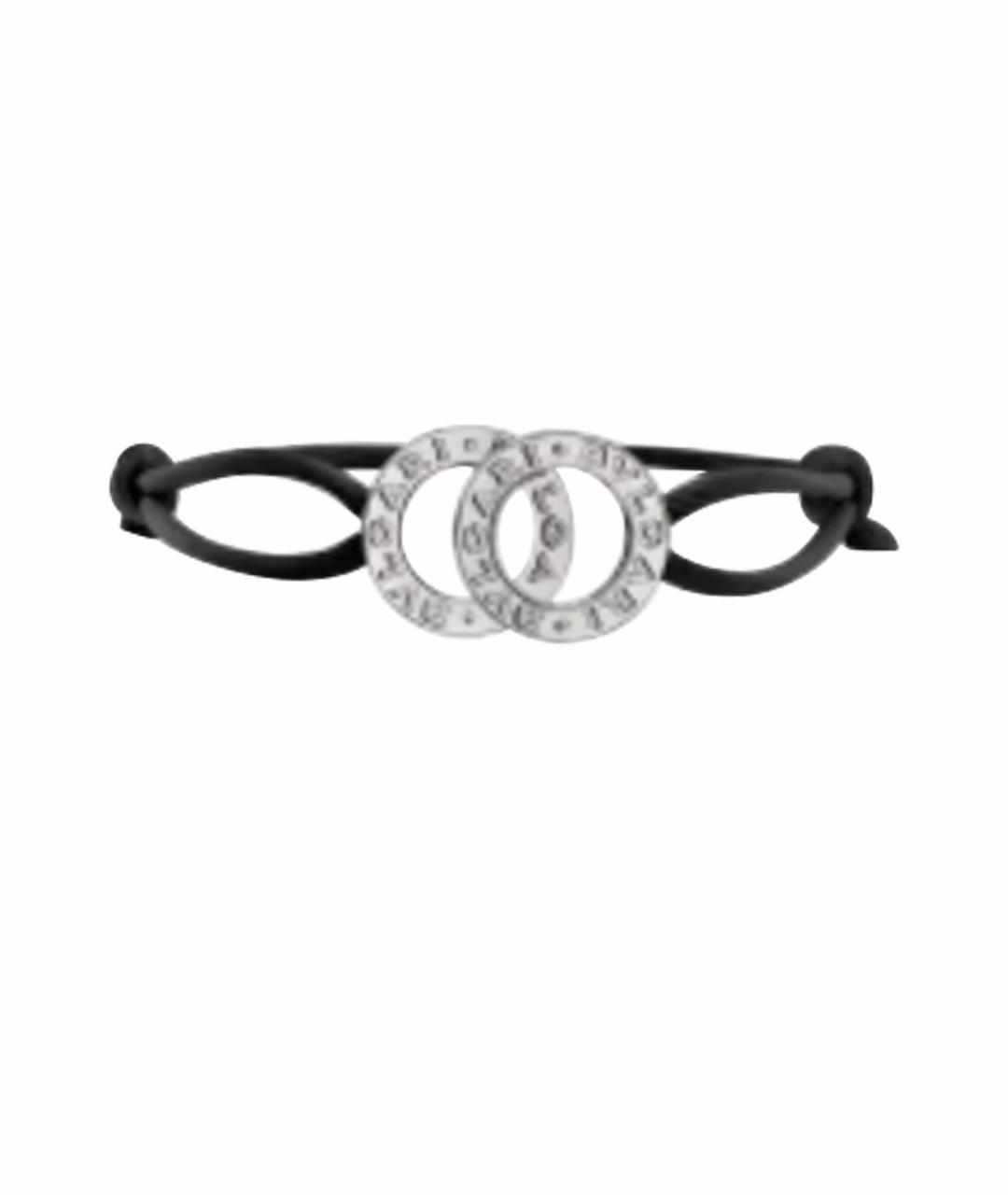 BVLGARI Черный серебряный браслет, фото 1