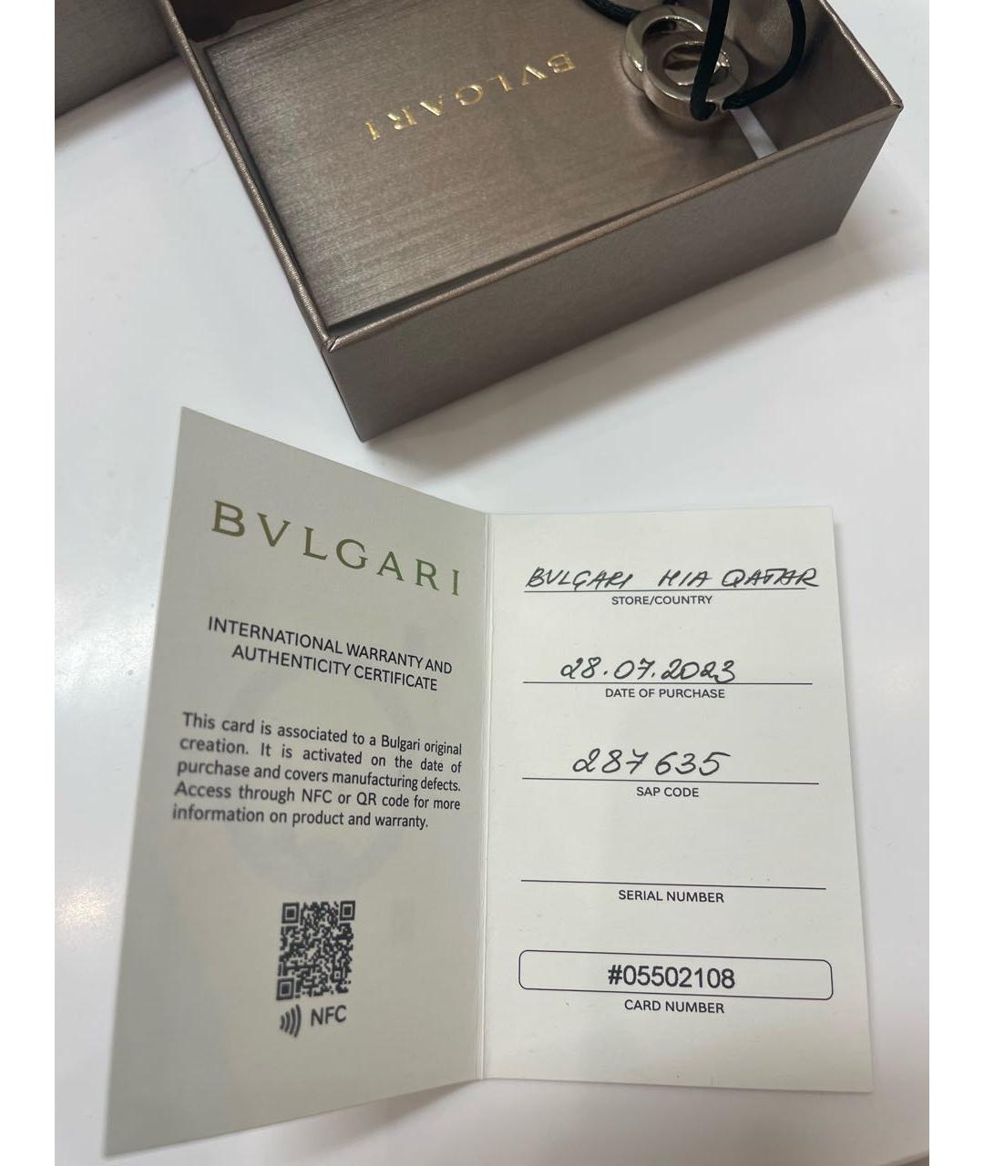 BVLGARI Черный серебряный браслет, фото 4