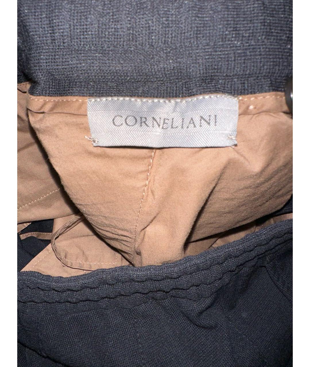 CORNELIANI Черные хлопковые классические брюки, фото 3