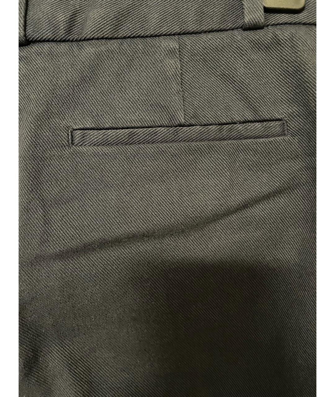 LORO PIANA Темно-синие хлопко-эластановые брюки узкие, фото 4