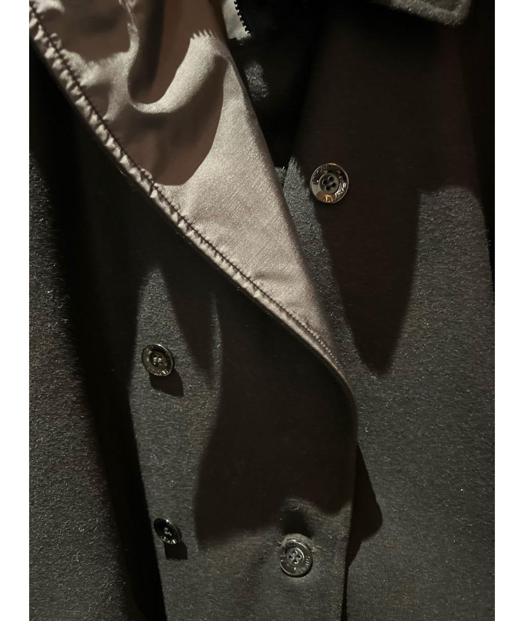 EMPORIO ARMANI Черное кашемировое пальто, фото 4