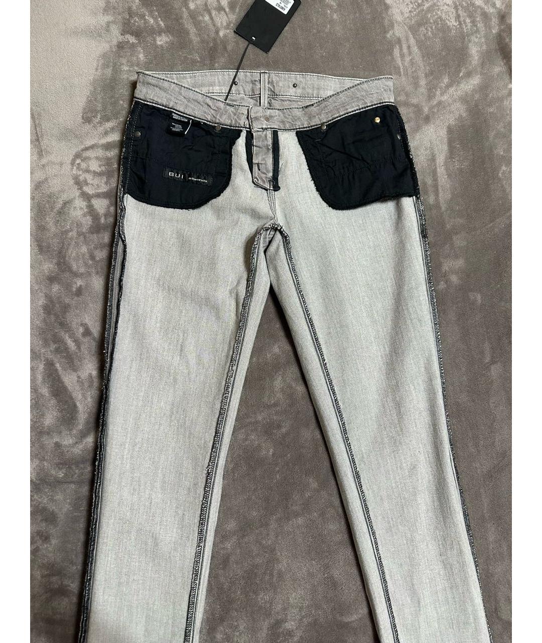 BARBARA BUI Серые хлопковые прямые джинсы, фото 5