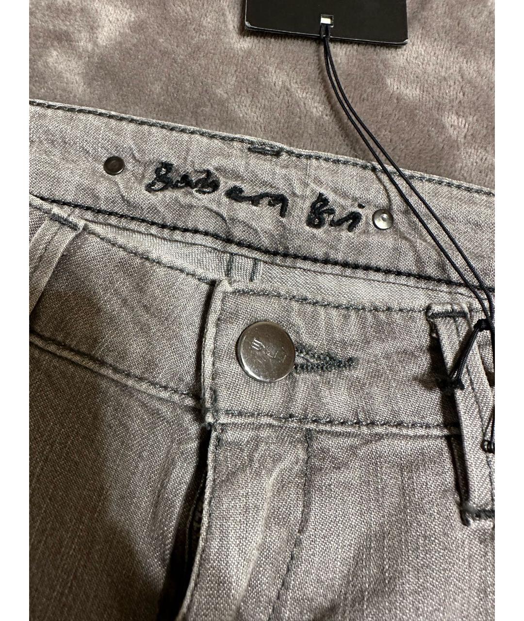 BARBARA BUI Серые хлопковые прямые джинсы, фото 3