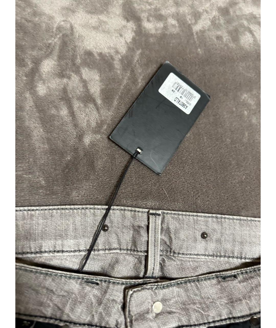 BARBARA BUI Серые хлопковые прямые джинсы, фото 6